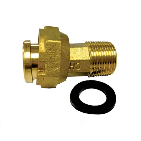 1/2 In. Water Meter Coupling Complete With Gasket, 3/4 In. NPSM, 2-3/8 In. Length, 1/2 In. NPT